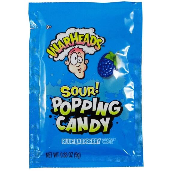 Warheads Sour Popping Candy Blue Raspberry - The Online Lolly Shop