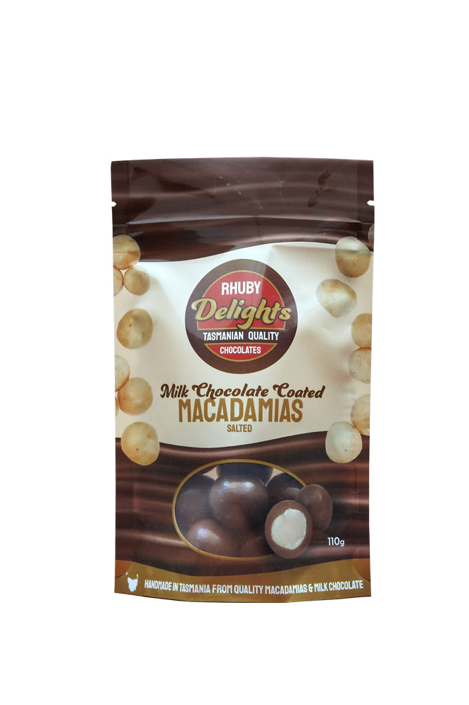 Chocolate Coated Salted Macadamias – 110g - The Online Lolly Shop