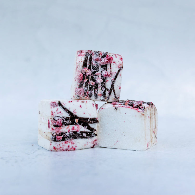 Cloudy Confections Raspberry Dark Chocolate Marshmallows