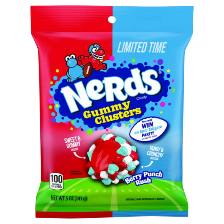 Nerds Gummy Clusters Berry Punch Rush Peg Bag (Limited Edition) - 141g - The Online Lolly Shop