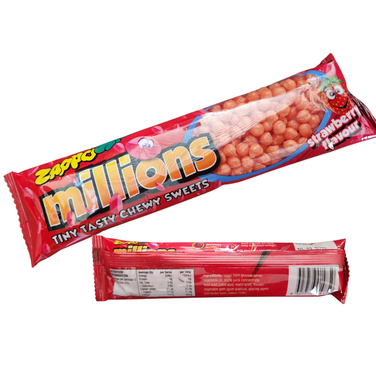 Zappo Millions Strawberry Flavour - The Online Lolly Shop