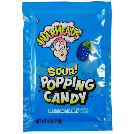 Warheads Sour Popping Candy Blue Raspberry - The Online Lolly Shop