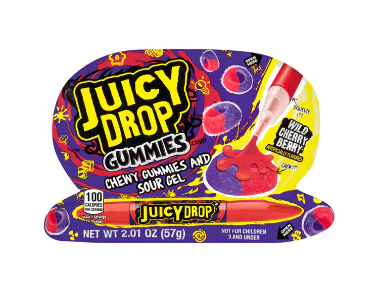 Juicy Drop Gummies & Sour Gel 57g - The Online Lolly Shop