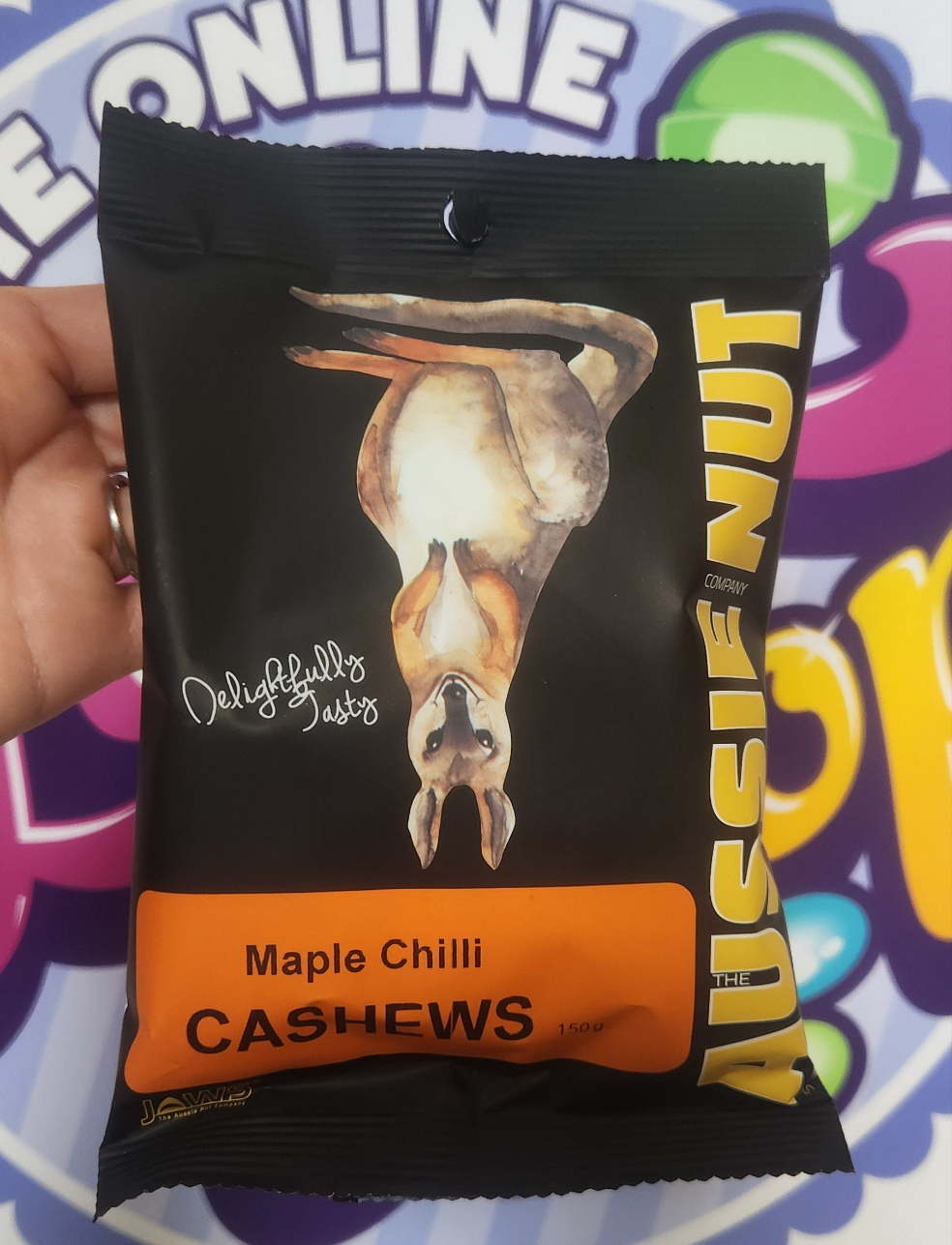 The Aussie Nut Company - Maple Chilli CASHEWS 150g - The Online Lolly Shop