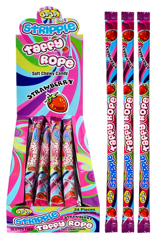 Stripple Taffy Rope Strawberry 25g - The Online Lolly Shop