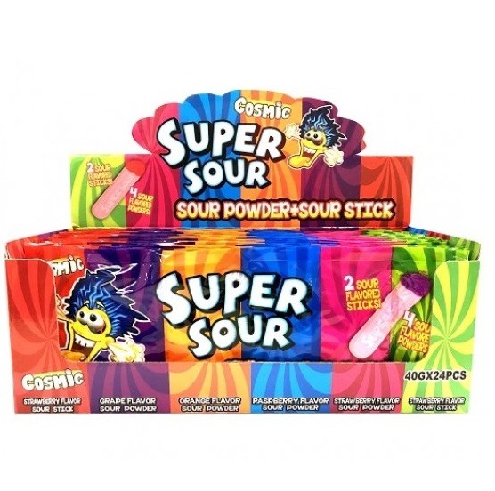 Cosmic Super Sour Powder & Stick - The Online Lolly Shop