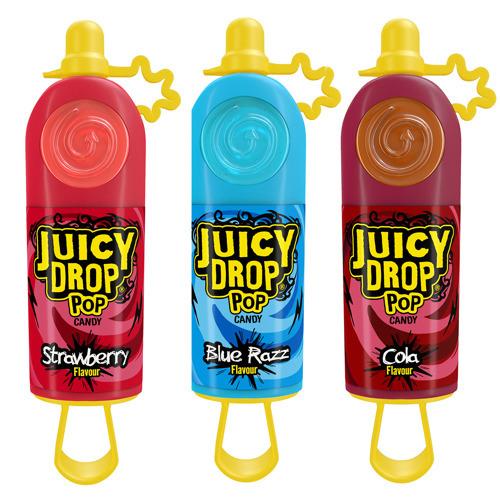 Juicy Drop POP Hard Candy with Sour Gel - The Online Lolly Shop