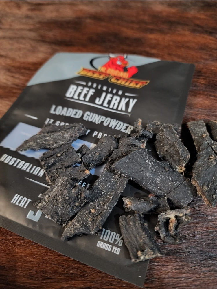 Loaded Gunpowder Beef Jerky
30g