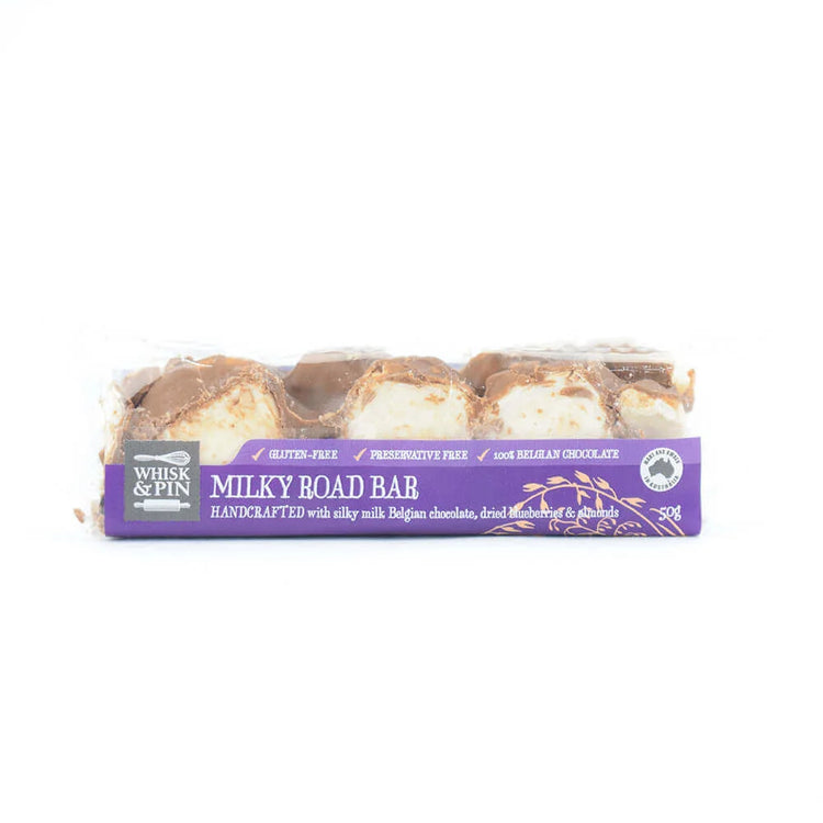 Whisk & Pin Milky Road Chocolate Bar 50g - The Online Lolly Shop