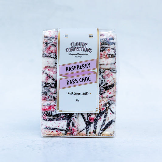 Cloudy Confections Raspberry Dark Chocolate Marshmallows