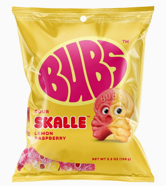 Bubs Sour Skalle Lemon Raspberry - The Online Lolly Shop