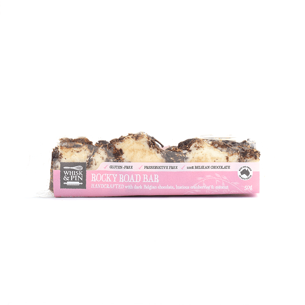 Whisk & Pin Rocky Road Chocolate Bar 50g - The Online Lolly Shop