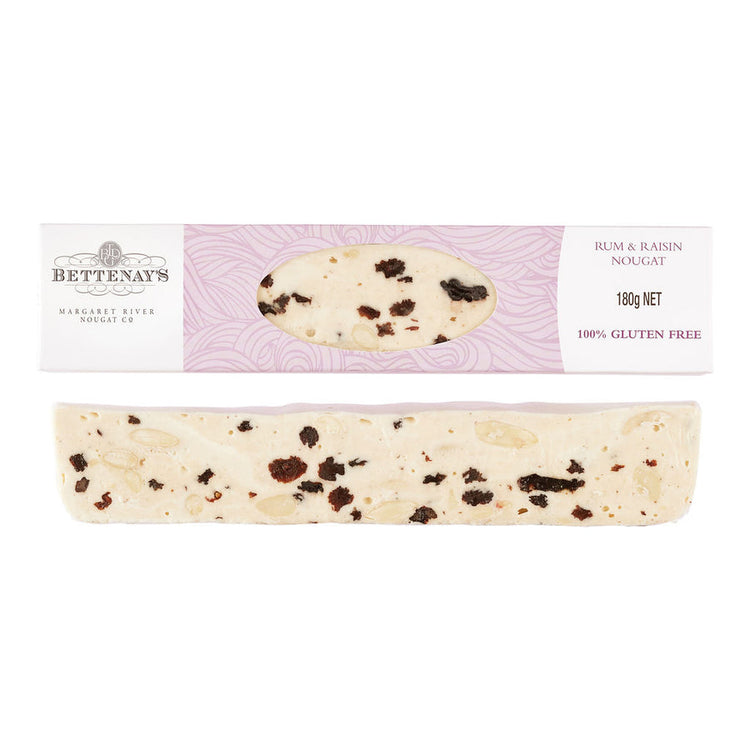 Bettenays Margaret River Nougat - Rum & Raisin 90g
