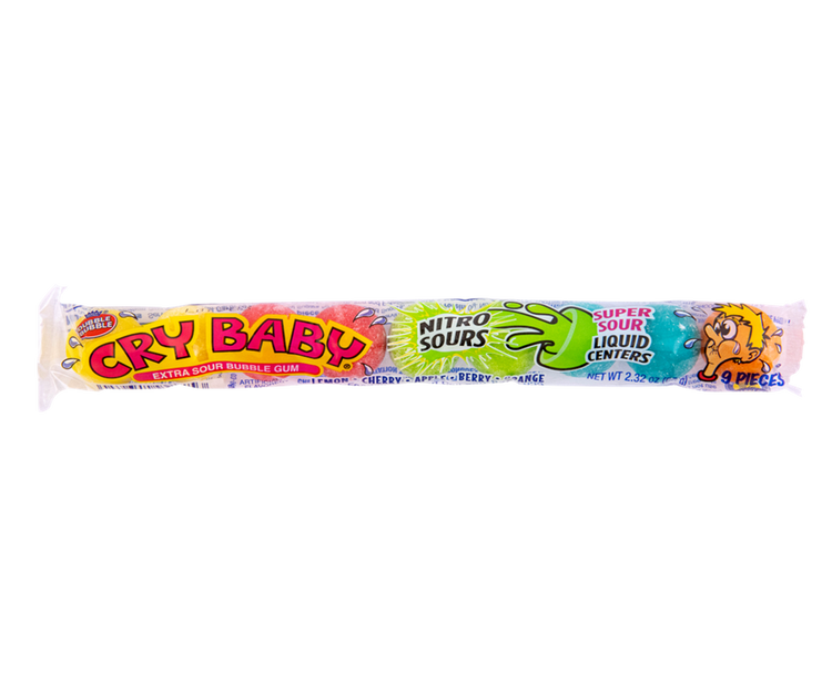 Dubble Bubble Cry Baby Nitro Sours Bubble Gum 9ct