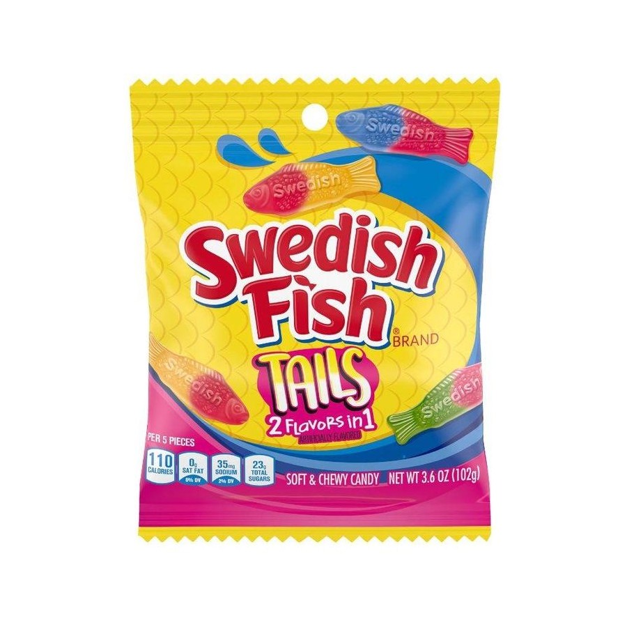 Swedish Fish Tails Candy Pack 102g - The Online Lolly Shop
