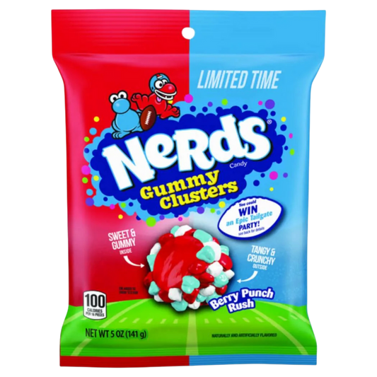 Nerds Gummy Clusters Berry Punch Rush Peg Bag (Limited Edition) - 141g - The Online Lolly Shop