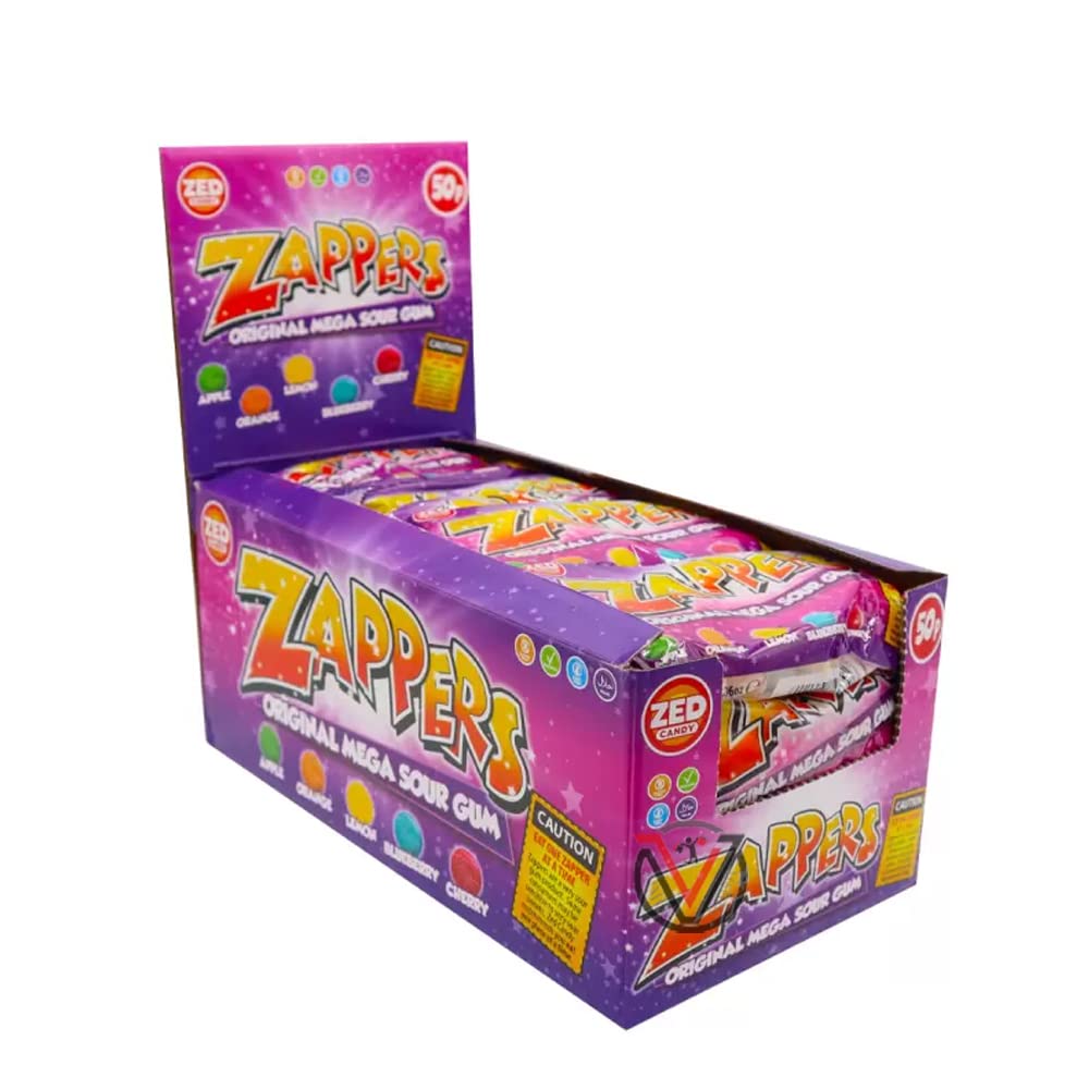 ZED Candy Zappers Original Mega Sour Gum 50g - The Online Lolly Shop