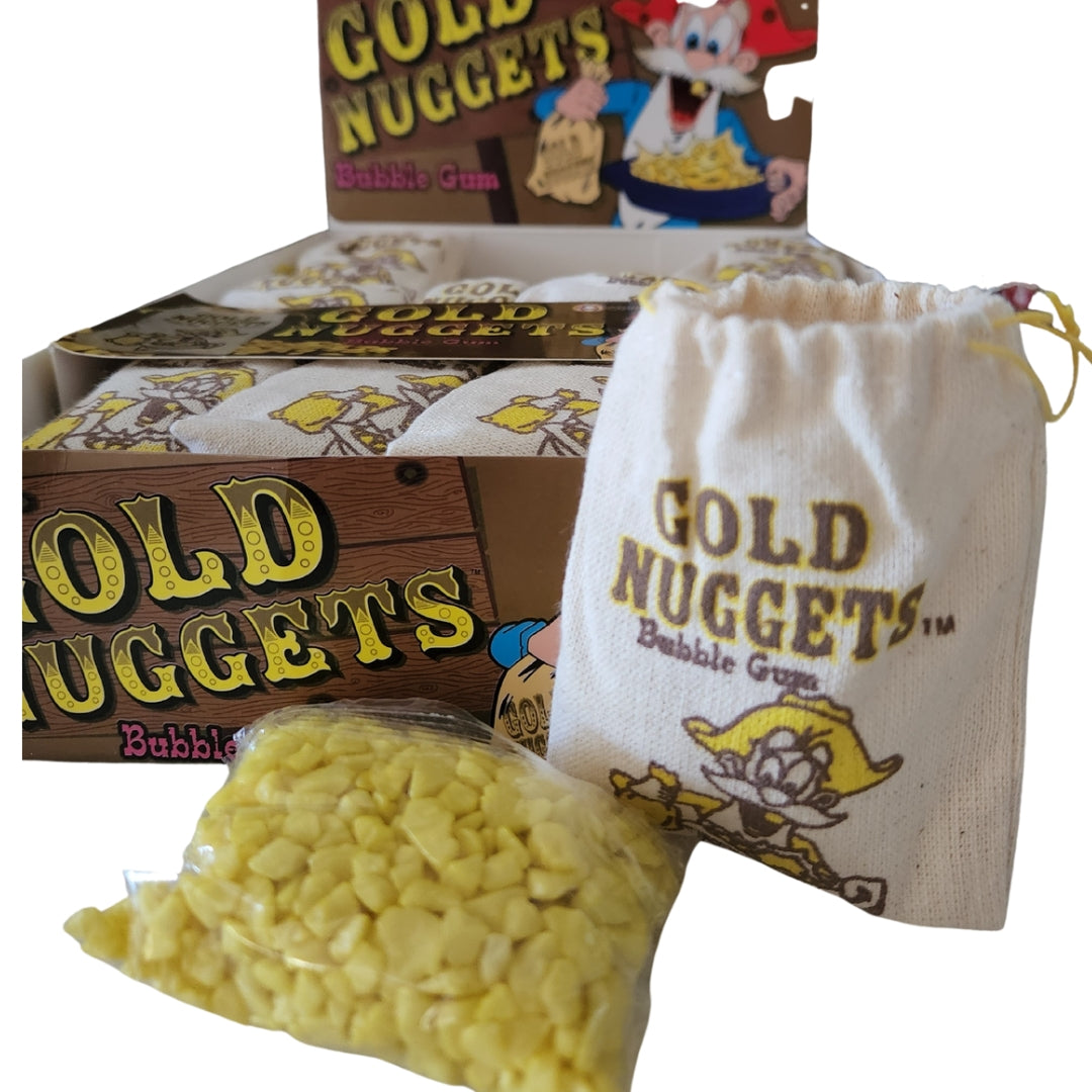 Gold Nugget Bubbegum 50g - The Online Lolly Shop