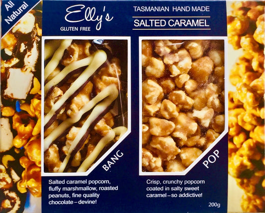 Elly's COMBO GIFT BOX 200g Salted Caramel Bang 100g + Salted Caramel Pop 80g - The Online Lolly Shop