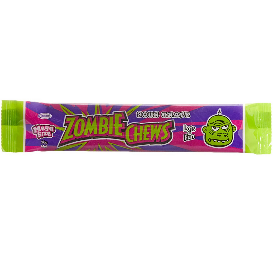 Zombie Chews Mega Size 28g- Grape - The Online Lolly Shop